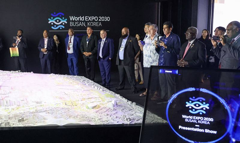 2023태평양도서국 정상과 고위급 인사 부산 북항홍보관 방문-부산일보